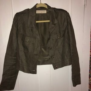 Valentino Army Green Cropped Jacket